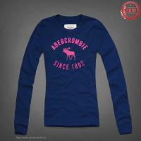 dames abercrombie fitch lang tees since 1892 blauw Breda Shop b4tnu859